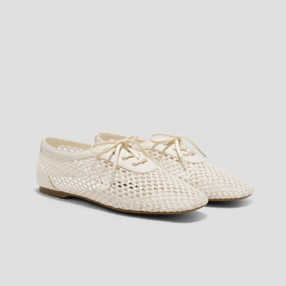 Capri Mesh Lace-Up Flats – Feather-Light Summer Walks