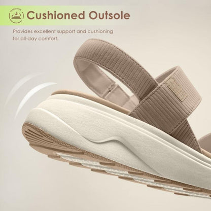 Ribbed Orthopedic Platform Sandals