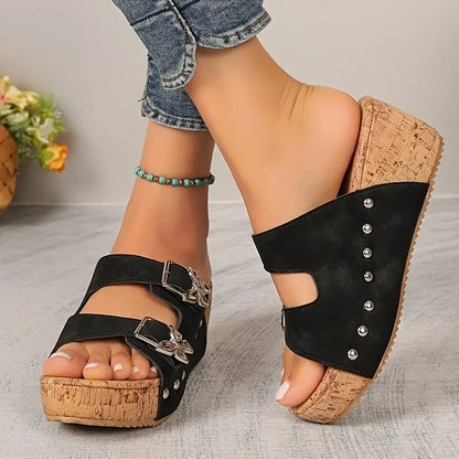 Porto Butterfly Wedge Sandals